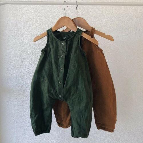 Unisex Corduroy Overall Romper Jumpsuit