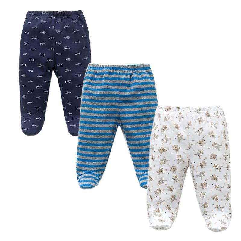 3-Pack Baby Cotton Pants: Unisex Newborn & Toddler Joggers
