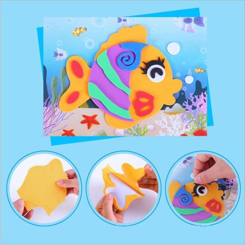 Cartoon 3D EVA Foam Sticker Puzzles for Kids DIY Crafts