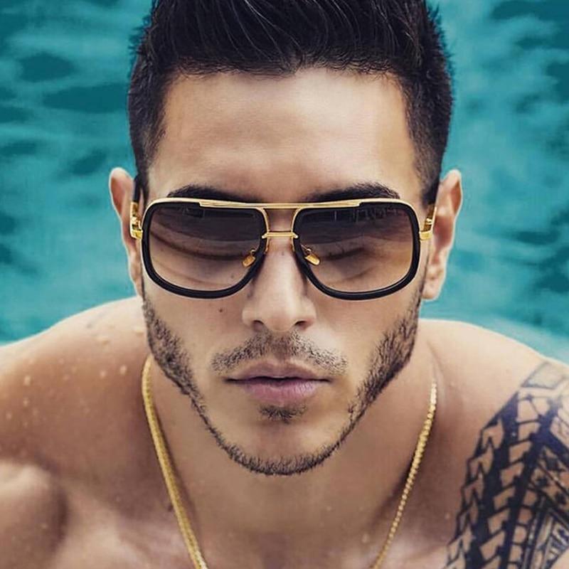 Luxury Oversized Square Polarized Sunglasses Retro Unisex Eyewear