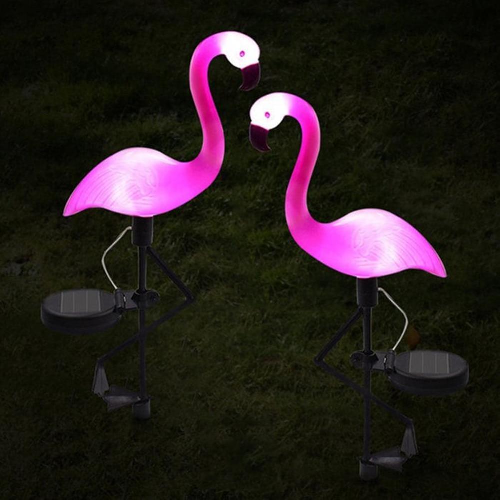 3-Piece Flamingo Solar LED Garden Lights for Whimsical Landscaping