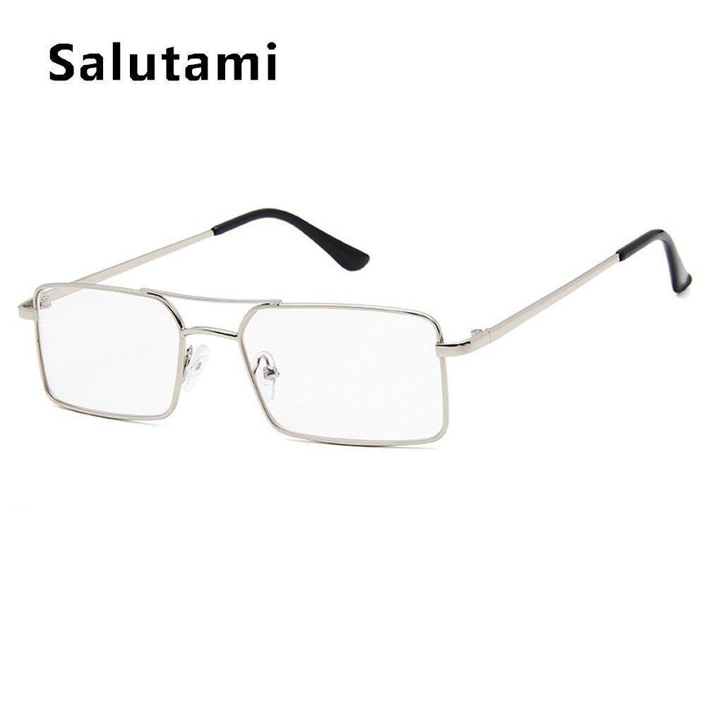 Retro Modern Square Sunglasses With Double Bridge Alloy Frame