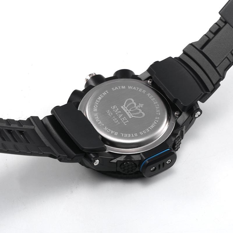Luxury Sport LED Digital Analog Quartz Watch with EL Backlight
