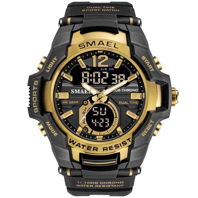 Luxury Military Dual Display Sport Watch with EL Backlight