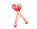Soft Silicone Baby Fork and Spoon Cutlery Set for Self-Feeding