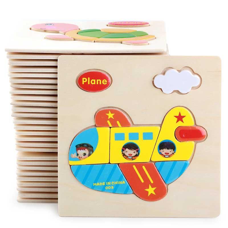 3D Wooden Animal and Car Puzzle Set for Kids Educational Play