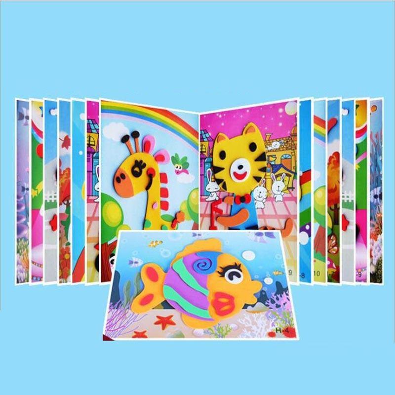Cartoon 3D EVA Foam Sticker Puzzles for Kids DIY Crafts