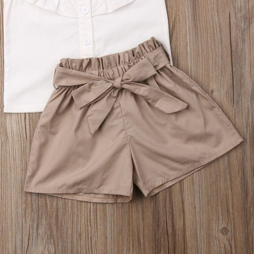 Baby Girls Striped Sling Summer Jumpsuit with Bow Details