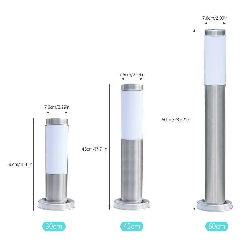 Modern Stainless Steel Solar LED Pathway Lamp – Minimalist Outdoor