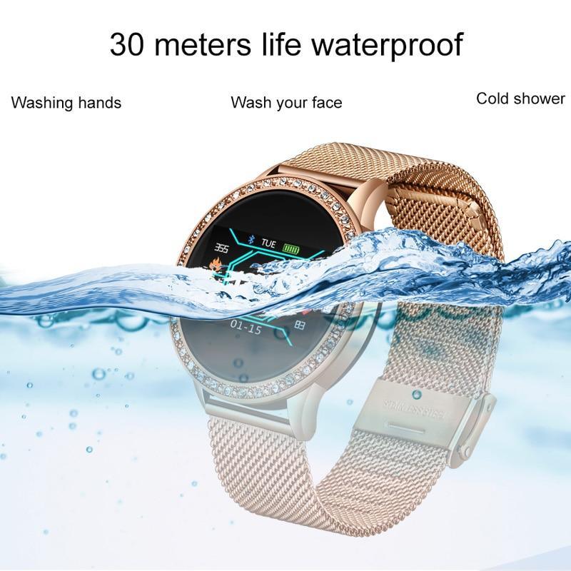 Glamorous Rose Gold Women's Smart Watch & Fitness Tracker