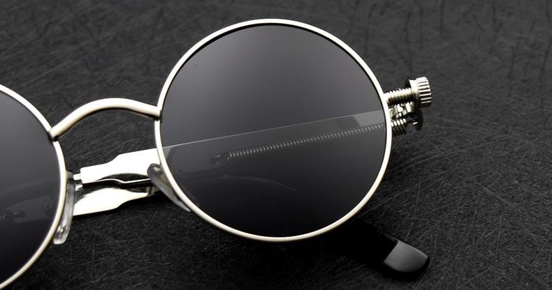 Steampunk Round Metal Sunglasses Gothic Retro UV400