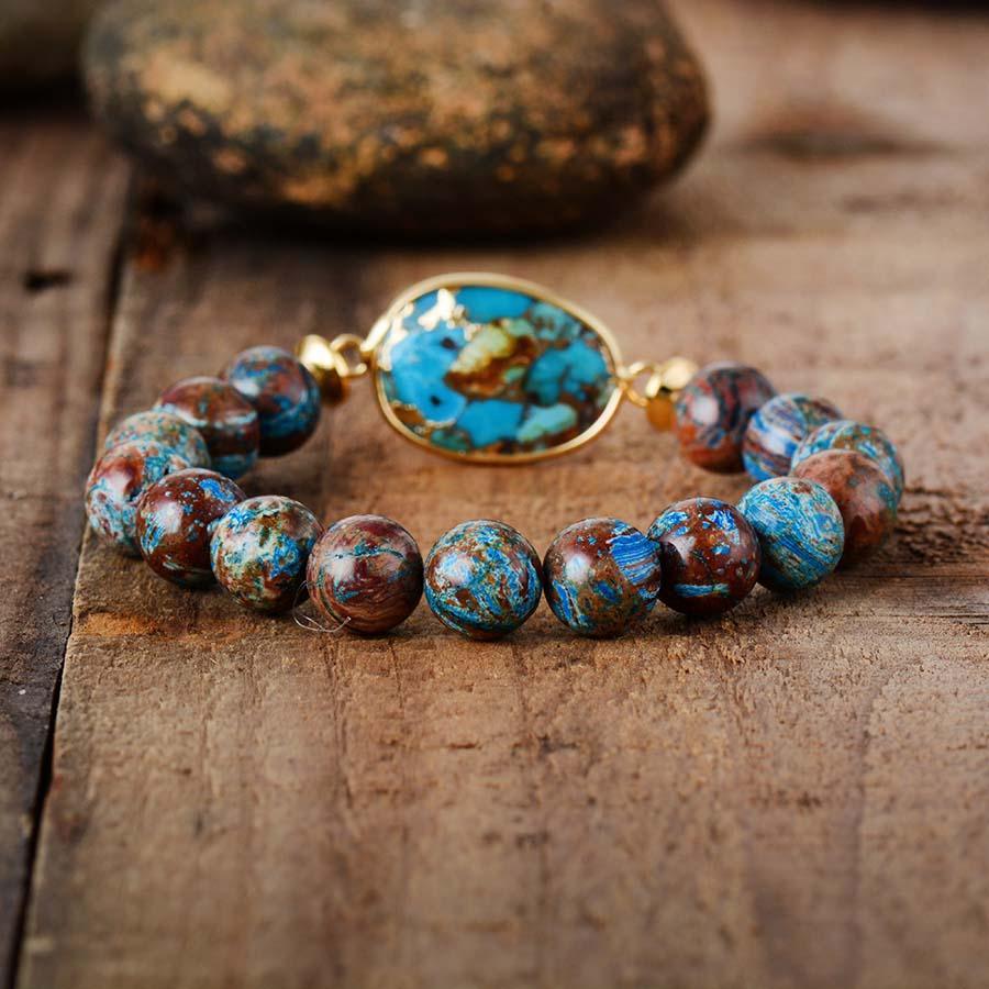 7 Chakra Lava Rock & Tiger Eye Beaded Yoga Bracelet for Unisex