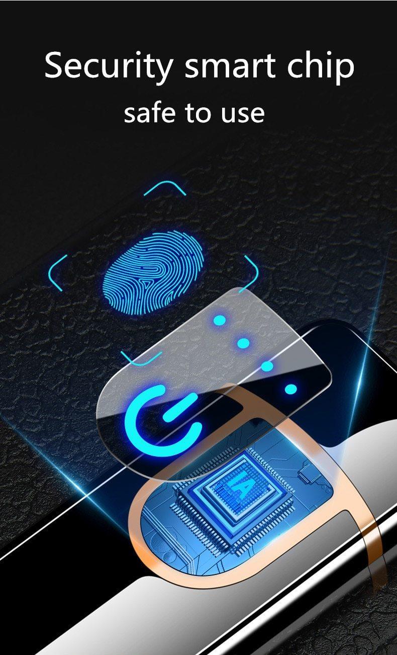 Luxury USB Rechargeable Electronic Lighter with Dragon Gravure