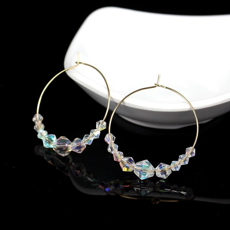 Square Crystal Link Chain Stretch Bracelet for Glamorous Parties