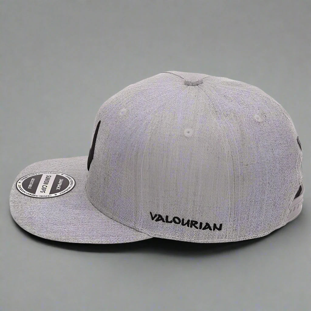 Unisex Grey Wool Snapback