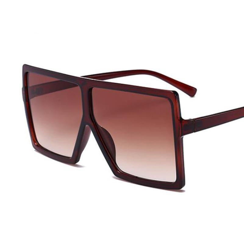 Luxury Oversized Square Frame Sunglasses with Anti-Glare Lenses