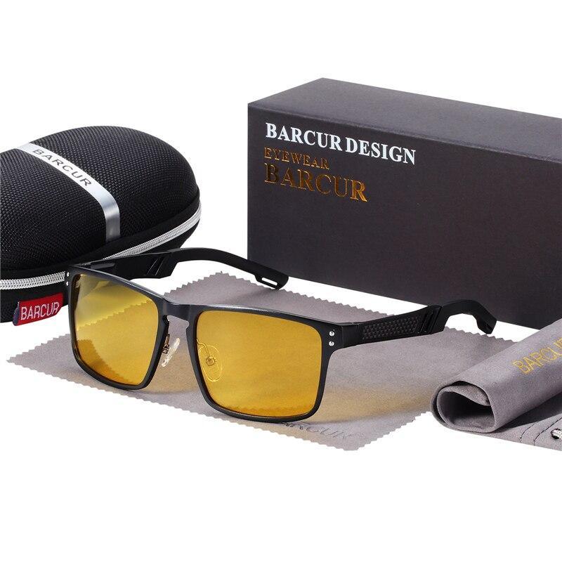 Men's Luxury Sport Polarized Sunglasses, Carbon Fiber UV400 Square