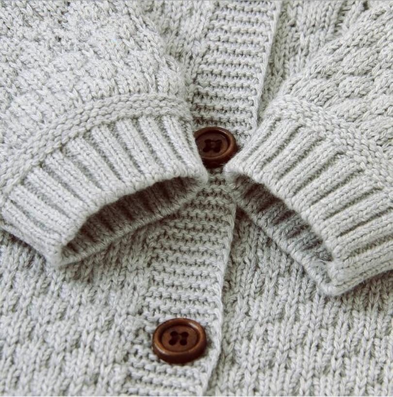 Classic Knitted Cotton Baby Romper with Hat Set for Winter