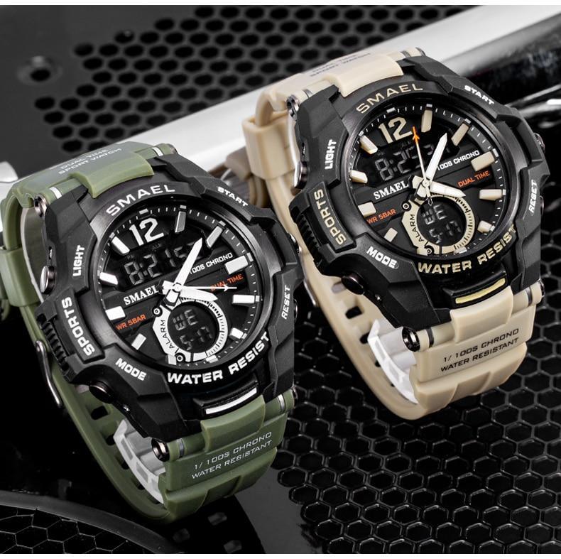Mens Tactical Dual Display Chronograph Sport Watch