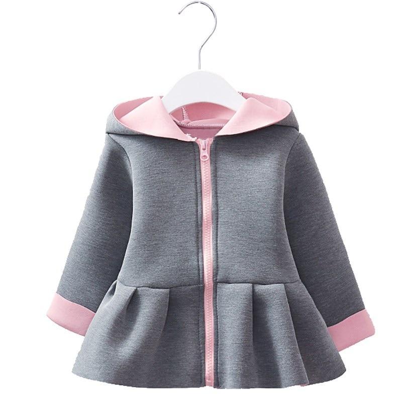 Floral Padded Hooded Jacket for Kids - Winter Warm Cotton Coat