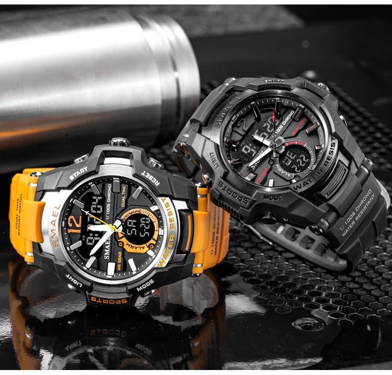 Mens Tactical Dual Display Chronograph Sport Watch