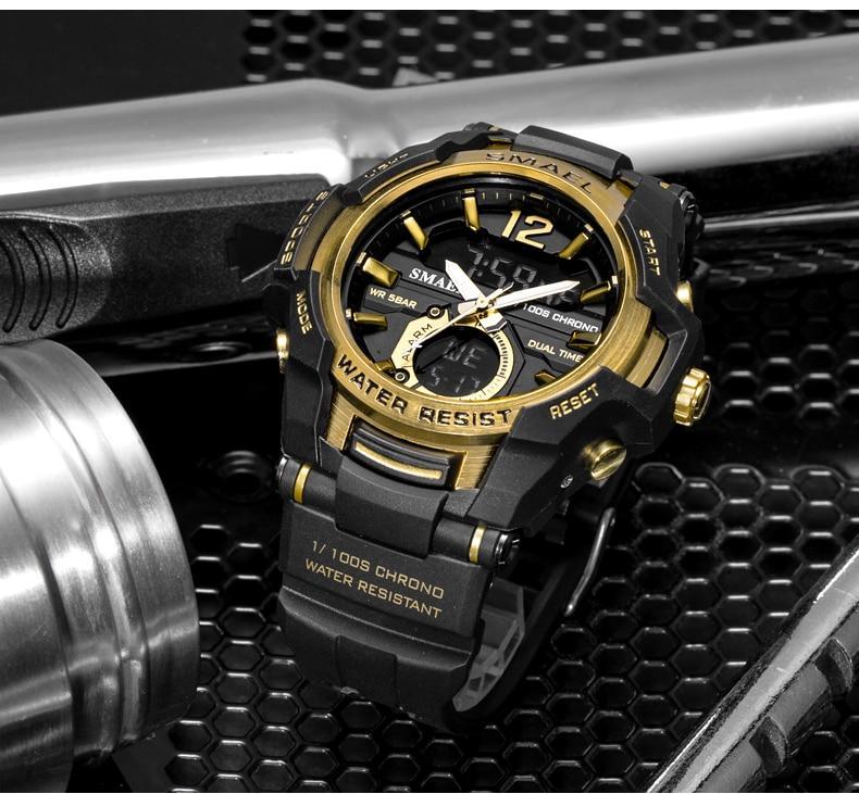 Mens Tactical Dual Display Chronograph Sport Watch