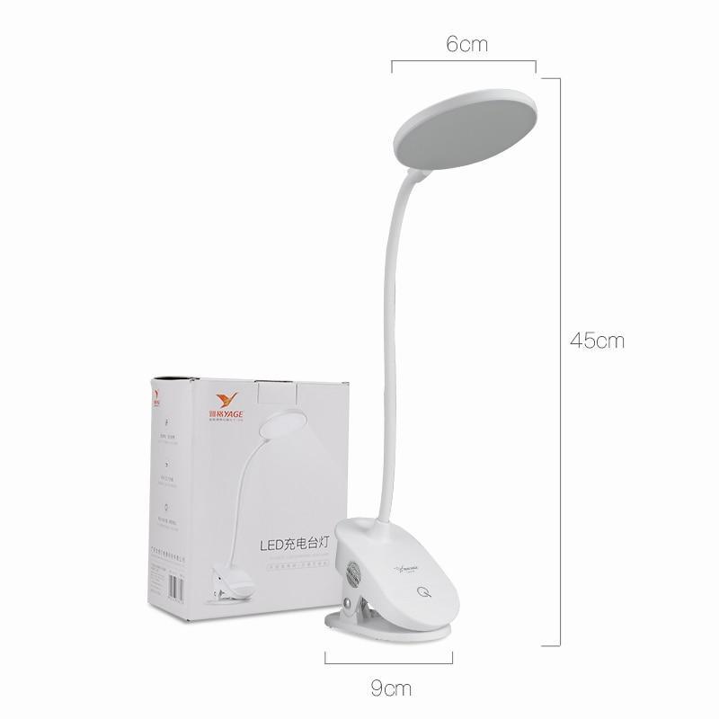 Minimalist LED Clip-On Desk Lamp with 3 Modes and 360° Flex Neck