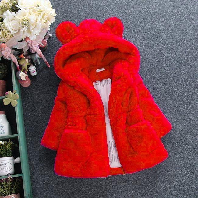 Cozy Plush Fleece Baby Girls Hooded Winter Snowsuit Jacket