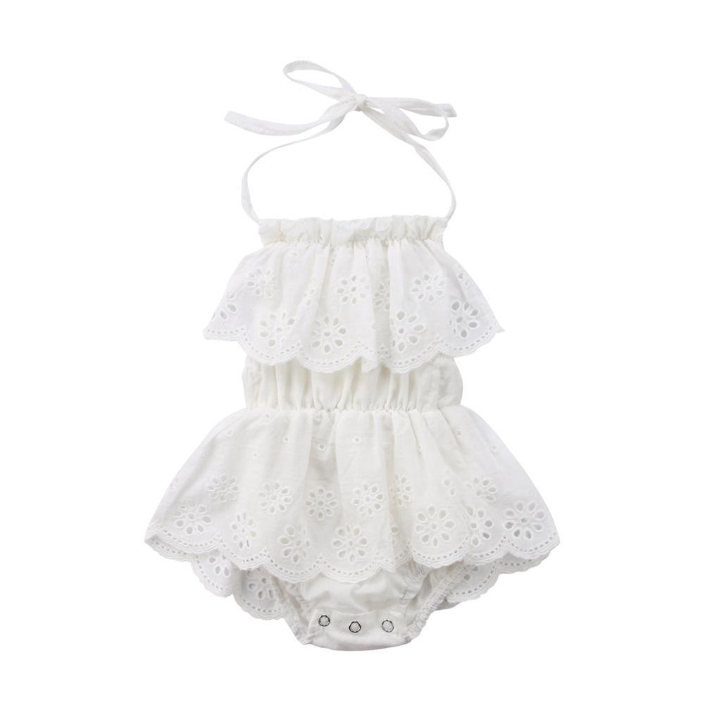 Infant Baby Girl Romantic Lace Romper Dress Playsuit