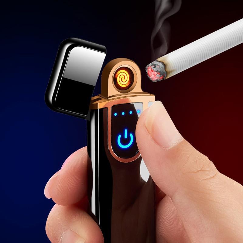 Luxury USB Rechargeable Electronic Lighter with Dragon Gravure
