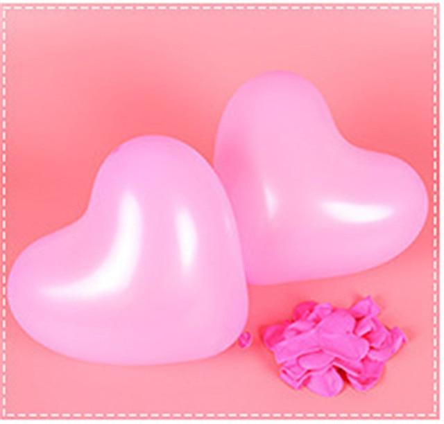 100-Piece Modern Red and Pink Heart Balloons for Parties