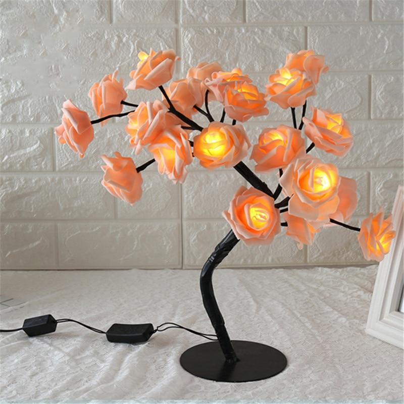 Rose Tree Decorative Table Lamp for Bedroom and Living Room