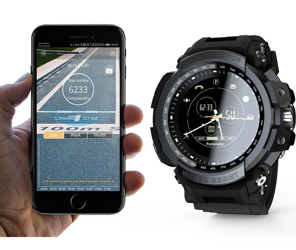 Professional 5ATM Waterproof Smart Watch for iOS and Android