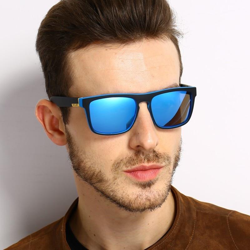 Vintage Rectangle Polarized Sunglasses for Men UV400 Driving Shades
