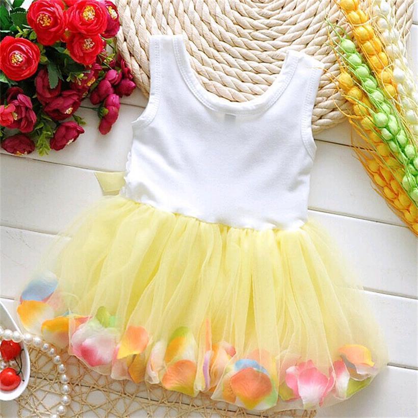 Baby Girls Floral Sleeveless A-Line Tutu Dress for Parties