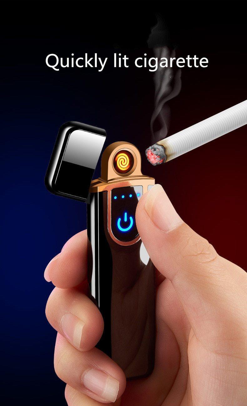 Luxury USB Rechargeable Electronic Lighter with Dragon Gravure
