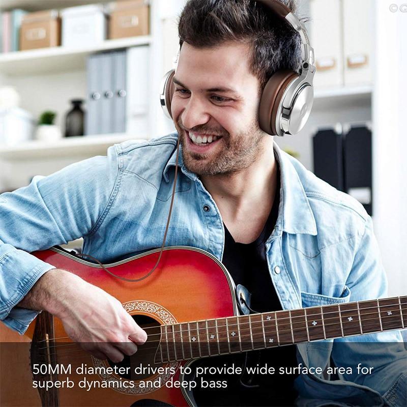 Professional Studio DJ Headphones with Microphone & 50mm Drivers
