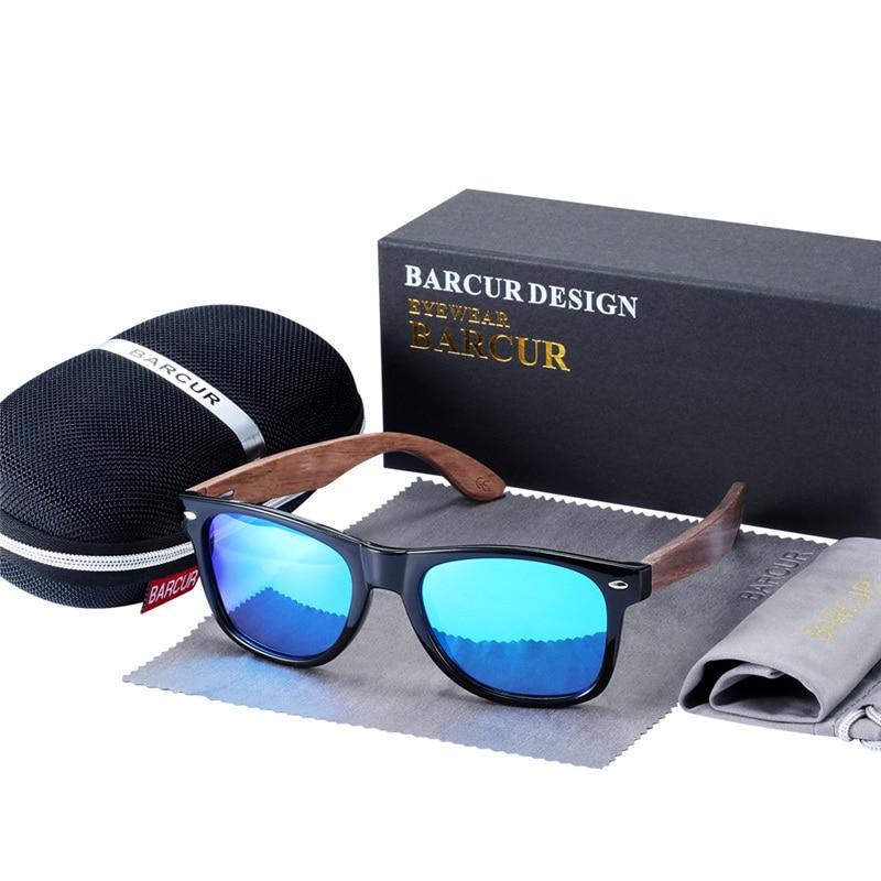 Handmade Bamboo and Walnut Wood Polarized Sunglasses UV400