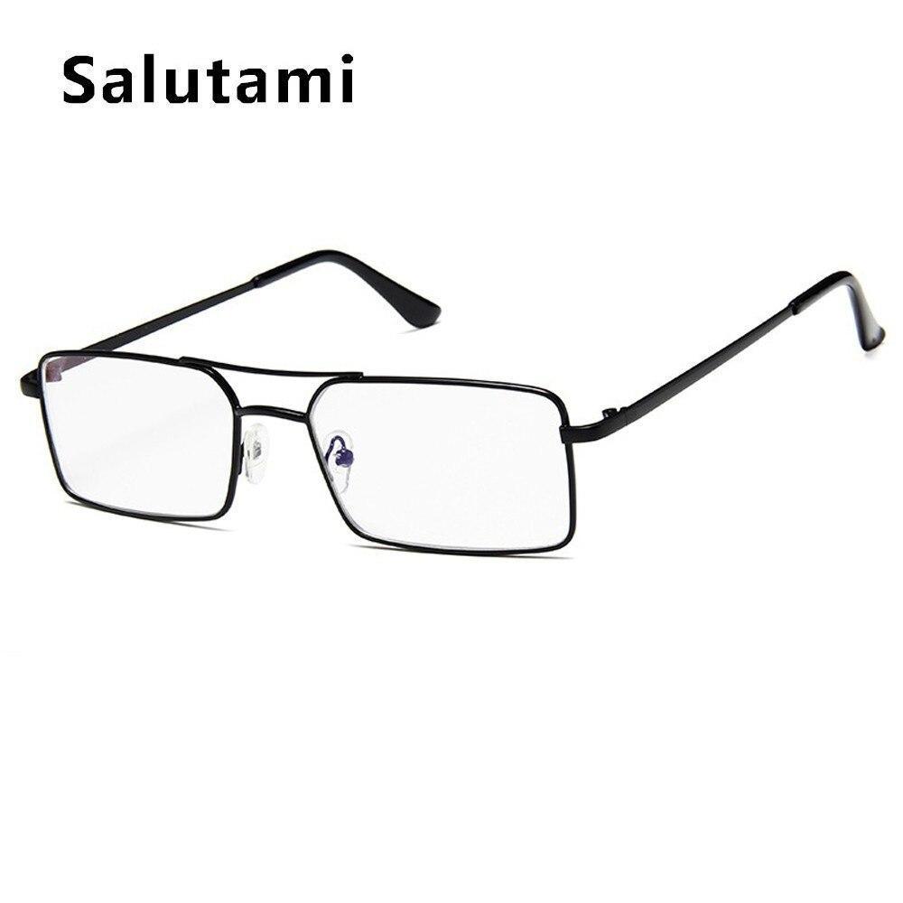 Retro Modern Square Sunglasses With Double Bridge Alloy Frame