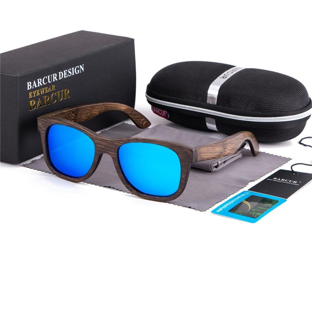 Retro Bamboo Wood Polarized Sunglasses - Unisex Wooden Frames