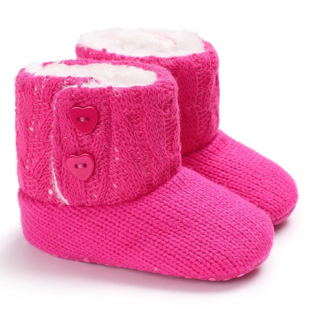 Cute Minimalist Knitted Baby Boots - Soft Sole Autumn Winter Shoes
