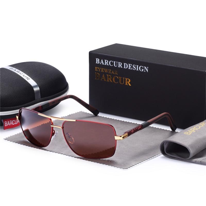 Men's Modern Business Polarized Sunglasses with UV400 Metal Frame