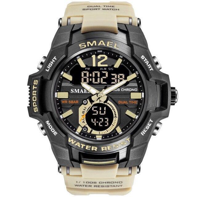 Luxury Military Dual Display Sport Watch with EL Backlight
