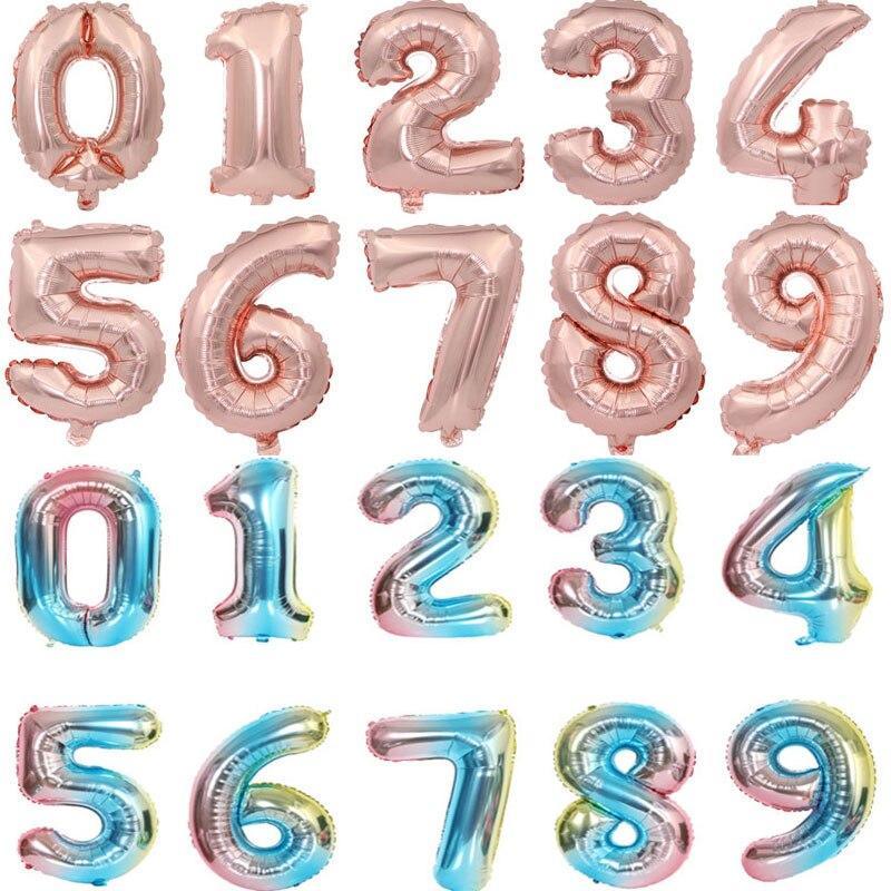 32-Inch Large Number Foil Balloons for Birthday Party Decor