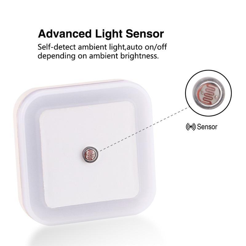 Wireless Motion-Activated LED Night Light Square Lamp