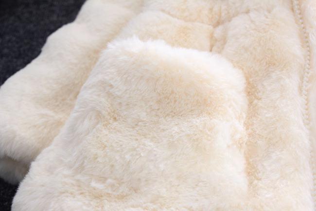 Cozy Plush Fleece Baby Girls Hooded Winter Snowsuit Jacket