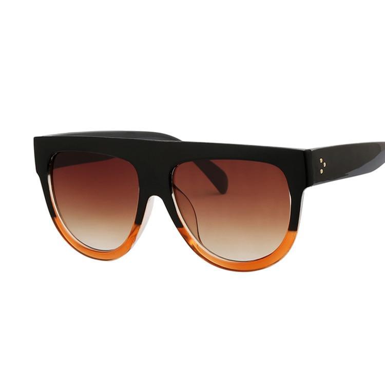 Oversized Retro Square Sunglasses for Women with UV400 Protection