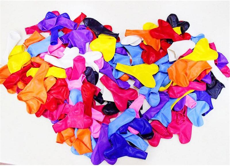 100-Piece Heart-Shaped Red and Pink Latex Balloons