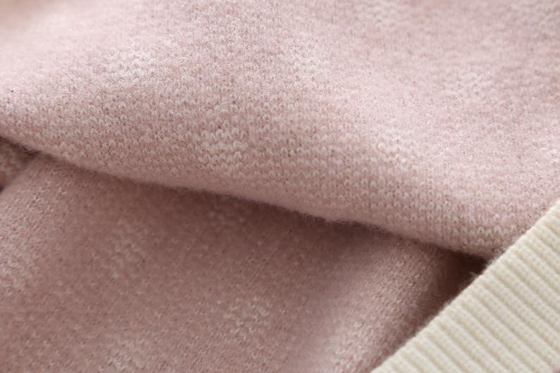 Retro Knit Sweater Dress for Baby Girls - Warm Polka Dot Vintage Look