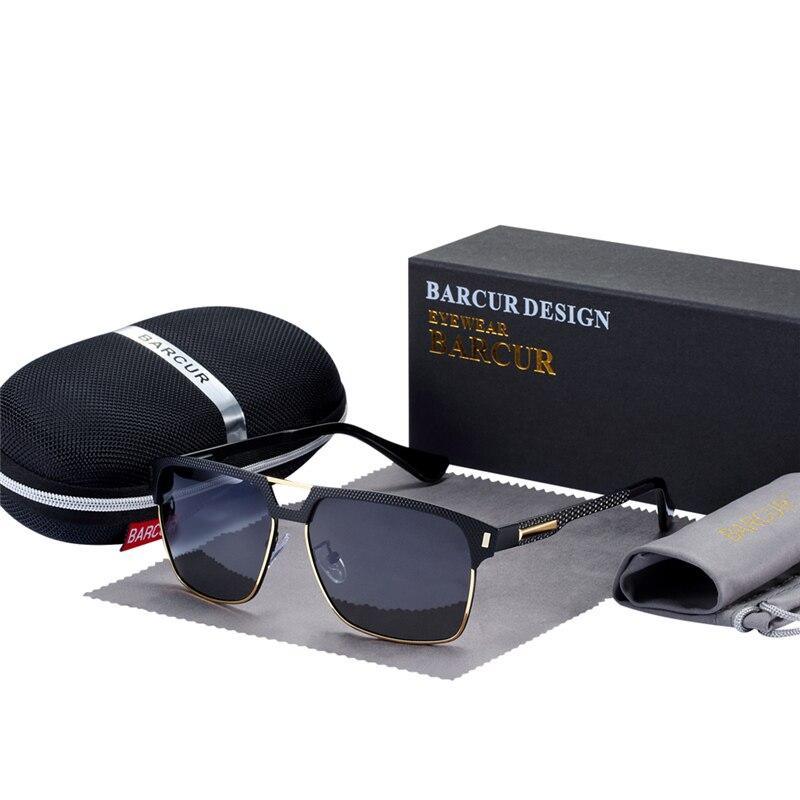 Men's Polarized UV400 Sunglasses Business Retro Modern Metal Frame